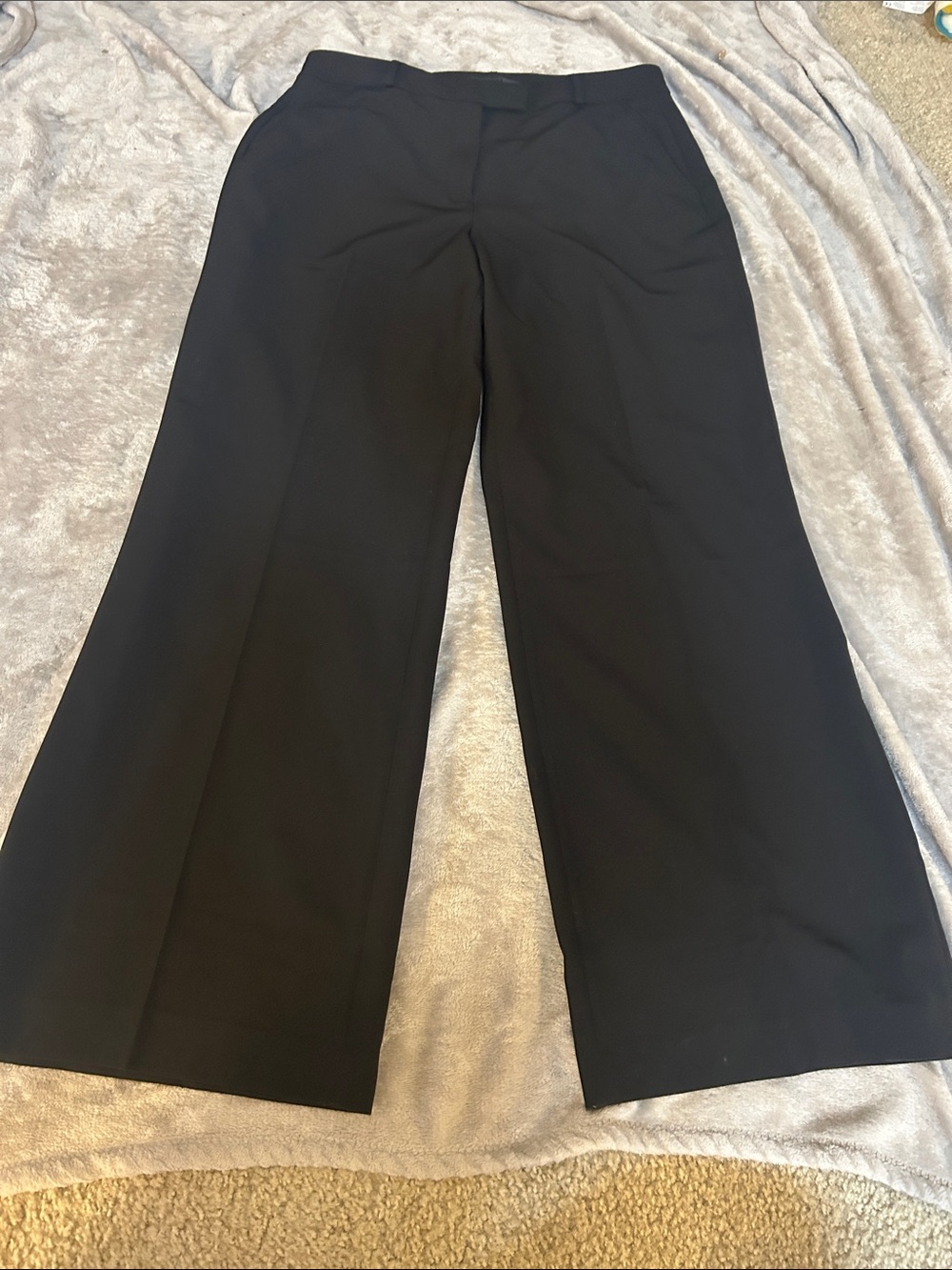 WHBM Luna wide leg pant in black